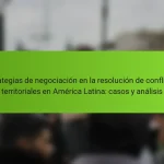 Estrategias de negociación en la resolución de conflictos territoriales en América Latina: casos y análisis