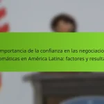 La importancia de la confianza en las negociaciones diplomáticas en América Latina: factores y resultados